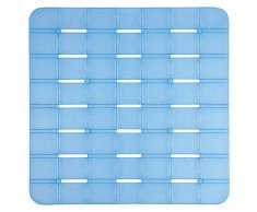MSV Duschmatte Badematte Antibakteriell Rutschfest mit Saugnäpfen - Blau - ca. 55 x 55 cm