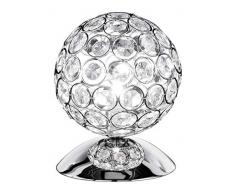 Wofi Tischleuchte, 1-flammig, ø 13 cm, Höhe 17 cm, chrom 8568.01.01.0130