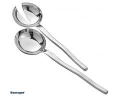 2-teiliges Salatbesteck Wave, Edelstahl 18/10, satinierte Griffe, geschmiedete Qualität