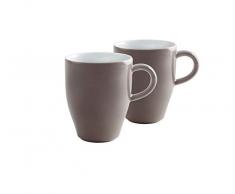 Kahla Tassen, Porzellan, Braun, 2 TLG