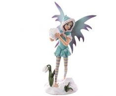 Puckator FYP126 Dekofigur Fee mit Schneeball, 12 x 13,5 x 25 cm, Türkis