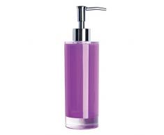 Excelsa Linea Bagno Seifenspender 300ml in lila, Polystyrol, 6.5 x 6.5 x 22 cm