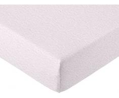 AmazonBasics - Spannbettlaken, melierter Jersey-Stoff 140g/m², Hellgrau - 180 x 200 x 30 cm