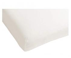 Heckett Lane 100% Baumwolle Perkal Spannlaken Topper 90x200+12 cm. White