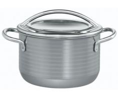 Silit Vision Koch/- Fleischtopf, hoch, 20cm, Metalldeckel, 3,7l, Silargan Funktionskeramik, Topf Induktion, grau