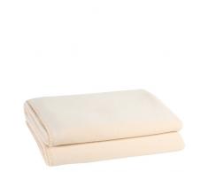Soft-Fleece-Decke – Polarfleece-Decke mit Häkelstich – flauschige Kuscheldecke – 110x150 cm – 020 cream - von ’zoeppritz since 1828’