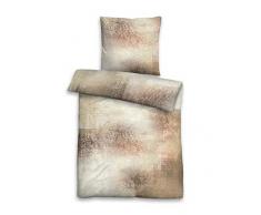 biberna 0636063 Mako-Satin Bettwäsche Garnitur mit Kopfkissenbezug (Baumwolle) 1x 155x220 cm + 1x 80x80 cm, Burgunder