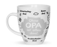 Sheepworld 45136 Tasse mit Motiv Ohne Opa ist alles doof, Porzellan, Geschenk Opa, 45 cl