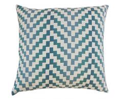 Das Kissen Collection Dhiren Geometrische Kissenbezug, blau