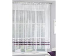 Eurofirany FIR/GABI/2/K+FIO Gardine Gabi2 mit KrÃ¤uselband, 295 x 160, cremig/violett