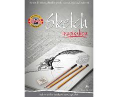 KOH-I-NOOR 9920016001SF KÃ¼nstler Skizzenblock A4 mit Vorgedruckten Motive, Papier, bunt, 0,4 x 29,6 x 20 cm