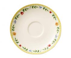 Villeroy & Boch Spring Awakening Untertasse, 14 cm, Premium Porzellan, Gelb/Grün/Rot