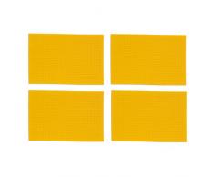 Kela 390136 Tisch-Set in Flecht-Optik, 4 Stück, Abwaschbar, 45 x 30 cm, Plato, gelb