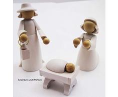 KWO Olbernhau 75360 Heilige Familie, 3-teilig, 11 cm, weiß