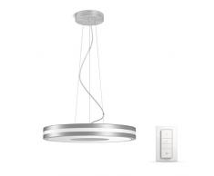 Philips Hue LED Pendelleuchte Being, dimmbar, alle Weißschattierungen, steuerbar via App, kompatibel mit Amazon Alexa (Echo, Echo Dot), silber