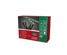Konstsmide 6354-120 Micro LED Lichterkette / für Innen (IP20) / 24V Innentrafo / 100 warm weiße Dioden / schwarzes Kabel