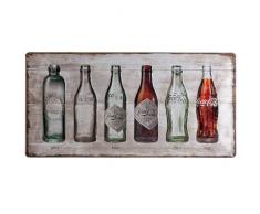 Nostalgic-Art 27021 Coca-Cola - Bottle Timeline | Retro Blechschild | Vintage-Schild | Wand-Dekoration | Metall | 25x50 cm