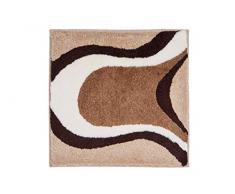 Grund COLANI Exklusiver Designer Badteppich 100% Polyacryl, ultra soft, rutschfest, ÖKO-TEX-zertifiziert, 5 Jahre Garantie, Colani 11, WC-Vorlage o.A. 60x60 cm, beige