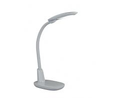 Trio Leuchten 525690111 Grande A++, Tischleuchte, Kunststoff, 9 Watt, Integriert, Grau, 50 x 17.5 x 62 cm