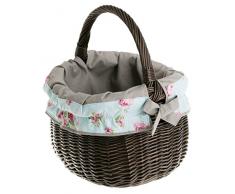 e-wicker24 Einkaufskorb aus Weide, Korb, Dunkelbraun, 31 x 31 x 40 cm