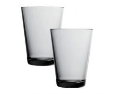 Iittala Kartio Trinkglas, 2er-Set, 40 cl, grau