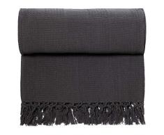 Whisper Organics Bio Baumwolle Überwurf Decke von g.o.t.s. Zertifiziert 60x80 Grau (D)