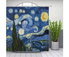 Lileihao Duschvorhänge, Landschafts-Serie, Badezimmer-Dekor-Accessoires, 177,8 x 177,8 cm, perfekte Polyesterstoff-Vorhänge Multi 303