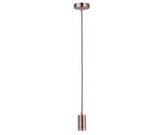 Paulmann 50328 Vintage-Pendel mit E27-Fassung und Stoffkabel Retro Deckenleuchte Kupfer Kabel mit Fassung ohne Leuchtmittel Lampenfassung