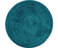 Grund Badteppich 32 mm 100% Polyacryl, ultra soft, rutschfest, ÖKO-TEX-zertifiziert, 5 Jahre Garantie, LEX, Badematte 100 cm rund, türkis