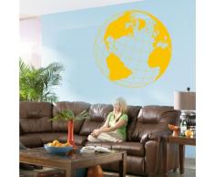 INDIGOS 4052166148962 Wandtattoo w666 Globen Wandaufkleber 120 x 119 cm, gold