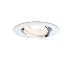 Paulmann Leuchten Paulmann 93945 LED Reflector Coin Flache Einbaustrahler 6,8W Deckenspot dimmbar und schwenkbar Akzentbeleuchtung Einbauleuchte, Aluminium, 6.8 W, Weiß, Chrom