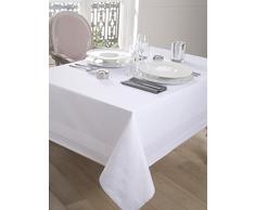 CALITEX Tischdecke Damassee Band Satin weiß (150 x 250)