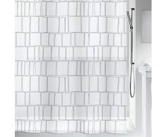 Spirella Kollektion Construct, Duschvorhang Textil 180 x 200, 100% Polyester, Schwarz, PEVA