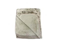 Amago Wohn- und Kuscheldecke, Cashmere-Feeling, Taupe, 130 x 170 cm, 40024-71-1317