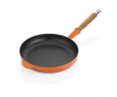 Le Creuset Gusseisen Bratpfanne mit Holzgriff 26 cm, ofenrot