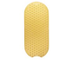 RIDDER Tecno Ice Badewanneneinlage, 100% synthetischer Kautschuk (TPE = Thermoplastisches Elastomere), Transparent-orange, ca. 38x89 cm