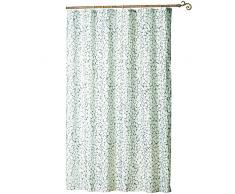 MSV Anti-Schimmel Duschvorhang 140115 - Anti-Bakteriell, waschbar, wasserdicht, mit 12 Duschvorhangringen - Polyester, „Mosaik“ 180x200cm weiß