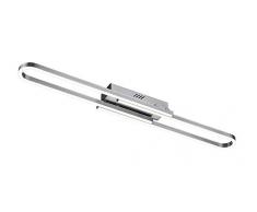 Trio Leuchten Romulus 673710207 LED Deckenleuchte, Metall, 26 Watt, Nickel Matt, Acryl weiß, Switch Dimmer