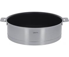 Cristel Strate Amovible - Schmortopf aus Edelstahl - mit Exceliss Antihaftbeschichtung | Ø Durchmesser in cm: 28 | Inhalt in l: 5,3