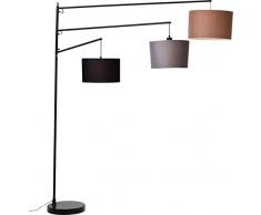 Kare Stehlampe Lemming Tree, 33171, moderne Design Standleuchte mit 3 Lampenschirmen, schwarz-grau-khaki (H/B/T) 199x161,5x40cm