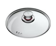 WMF Quality One Topfdeckel 20 cm, Glasdeckel mit Metallgriff, hitzebeständiges Glas, spülmaschinengeeignet