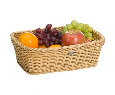 Saleen Mehrzweck-Korb, Gastrotauglich, Rechteckig, 31,5 x 22 x 10 cm, Kunststofffaser, Hellbeige, 02020030101