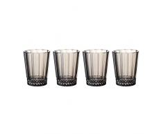 Villeroy & Boch Opéra Smoke Wasserglas, 4er-Set, 315 ml, Kristallglas, Klar/Grau