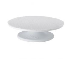 Ateco 612-PB Tortenständer aus Gusseisen #610 12 Round, Plastic Base 12-in. weiß