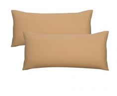 biberna 0077144/534/235 Kissenbezug, Baumwolle, gold, 2x 40x80 cm