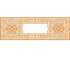 INDIGOS 4051095022329 Wandtattoo w238 Orient, Ranke 120 x 28 cm, orange