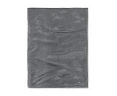 TOM TAILOR Angorina-Fleece Wohndecke 180 x 220 cm, anthrazit, Mikrofaser, 38 x 27 x 4 cm