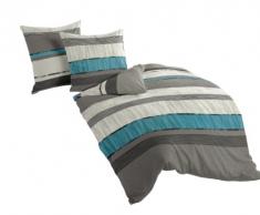 Bierbaum Bettwäsche 6472, Mako-Satin, Made in Germany, silber 09, 200x200 + 2x 80x80 cm, für das Doppelbett