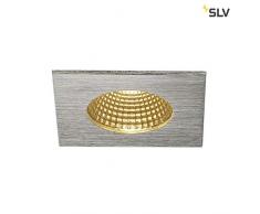 SLV LED Einbau-Spot PATTA I, dimmbar | LED-Strahler, Einbau-Leuchte, Deckenstrahler für Flur, Wohnzimmer, Küche, Badezimmer-geeignet | LED Deckenleuchte, 1flammig, LED Inside, EEK A-A++, IP65geschützt