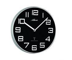 Atlanta Wanduhr, Metall, Schwarz, 27 x 27 x 4 cm